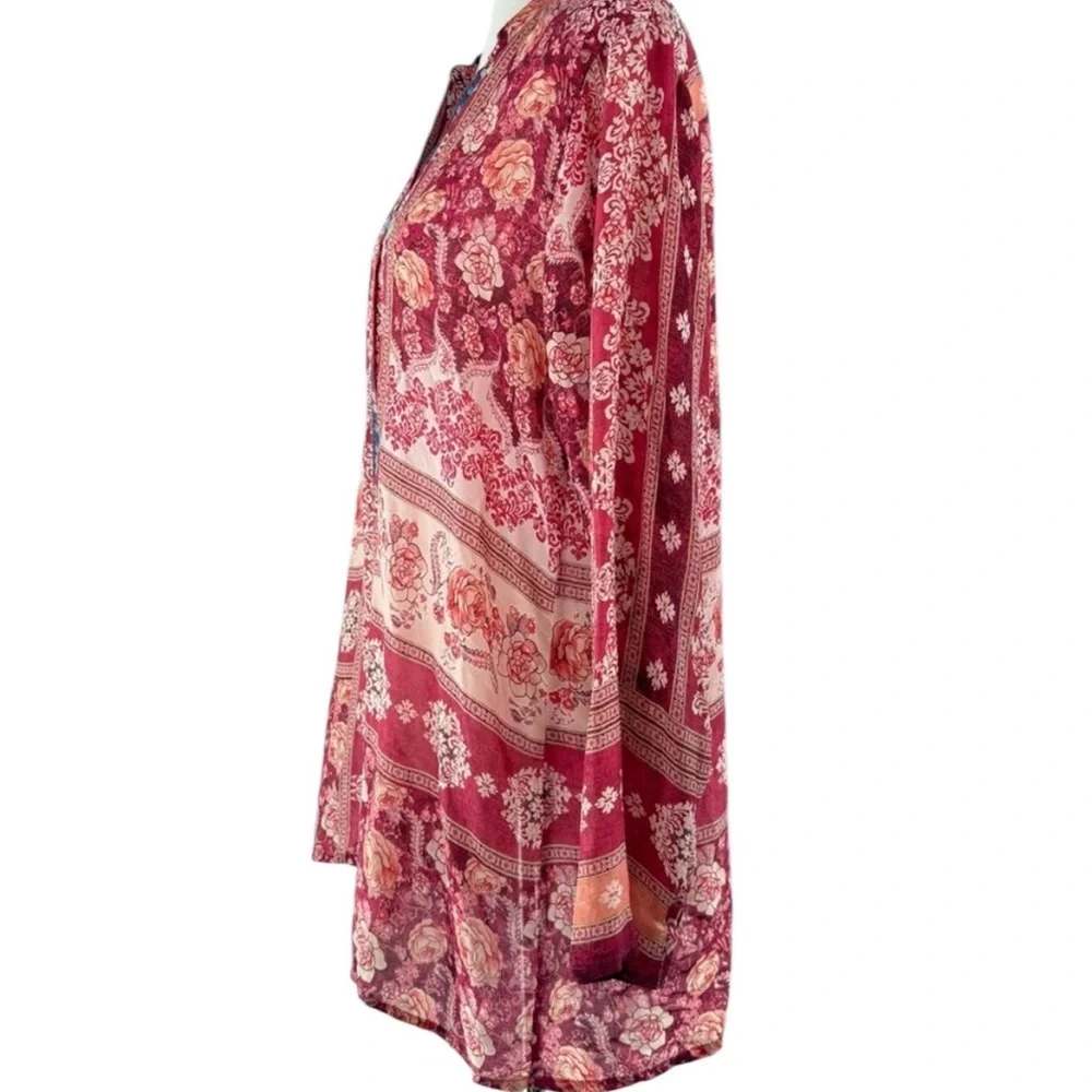 Johnny Was Inca trim blouse NWT